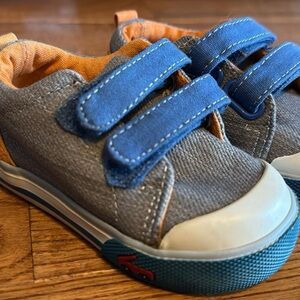 See Kai Run Gray and Blue Baby Sneakers